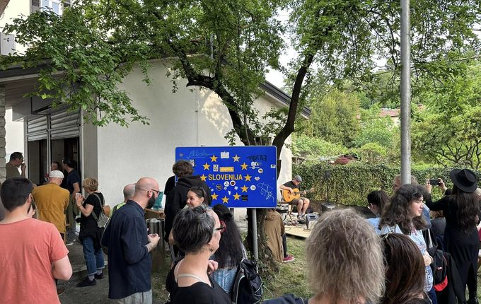 Dogodek na obmejnem vrtu Carinarnice. Foto: Društvo humanistov Goriške..  